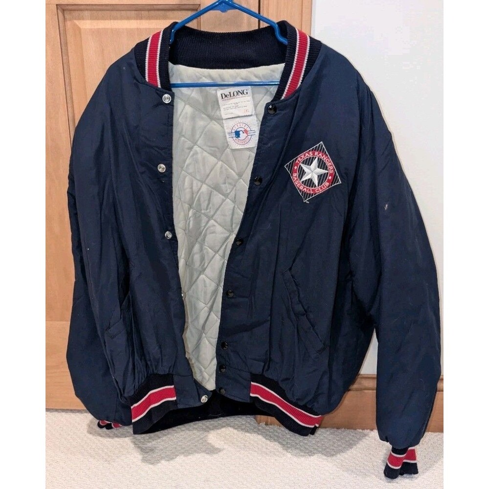Vintage 90's Starter Jacket MLB Texas Rangers Baseball Mens 2XL